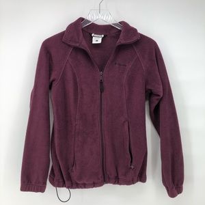 COLUMBIA purple fleece zip up jacket